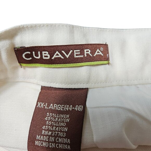 Cubavera Mens XX-Large Beige Linen-Blend Pants With Drawstring And Button Closur - Picture 4 of 7